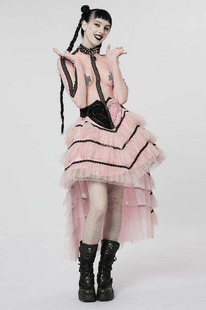 Lolita Skirt - Heart, 2 Colors, Zipper Detail, Women's Style, Embroidered - additional product view 4