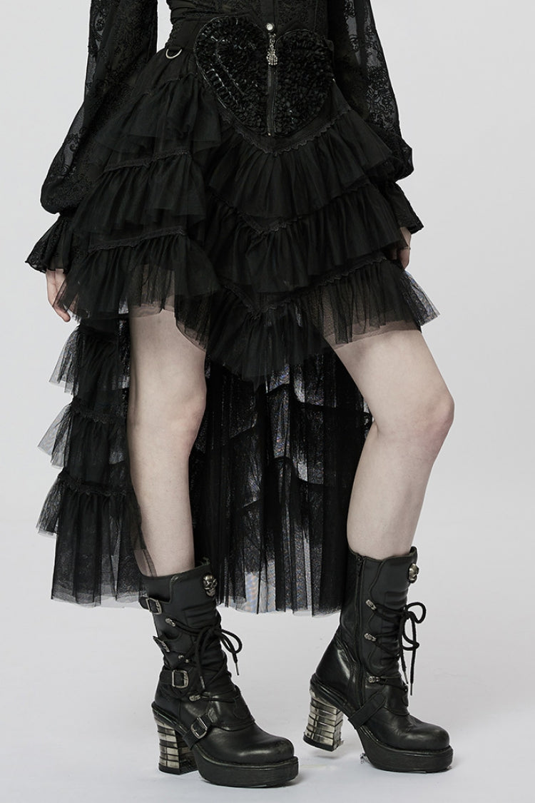 Lolita Skirt - Heart, 2 Colors, Zipper Detail, Women's Style, Embroidered - additional product view 10