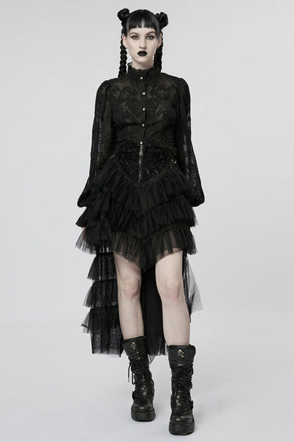 Lolita Skirt - Heart, 2 Colors, Zipper Detail, Women's Style, Embroidered - additional product view 12