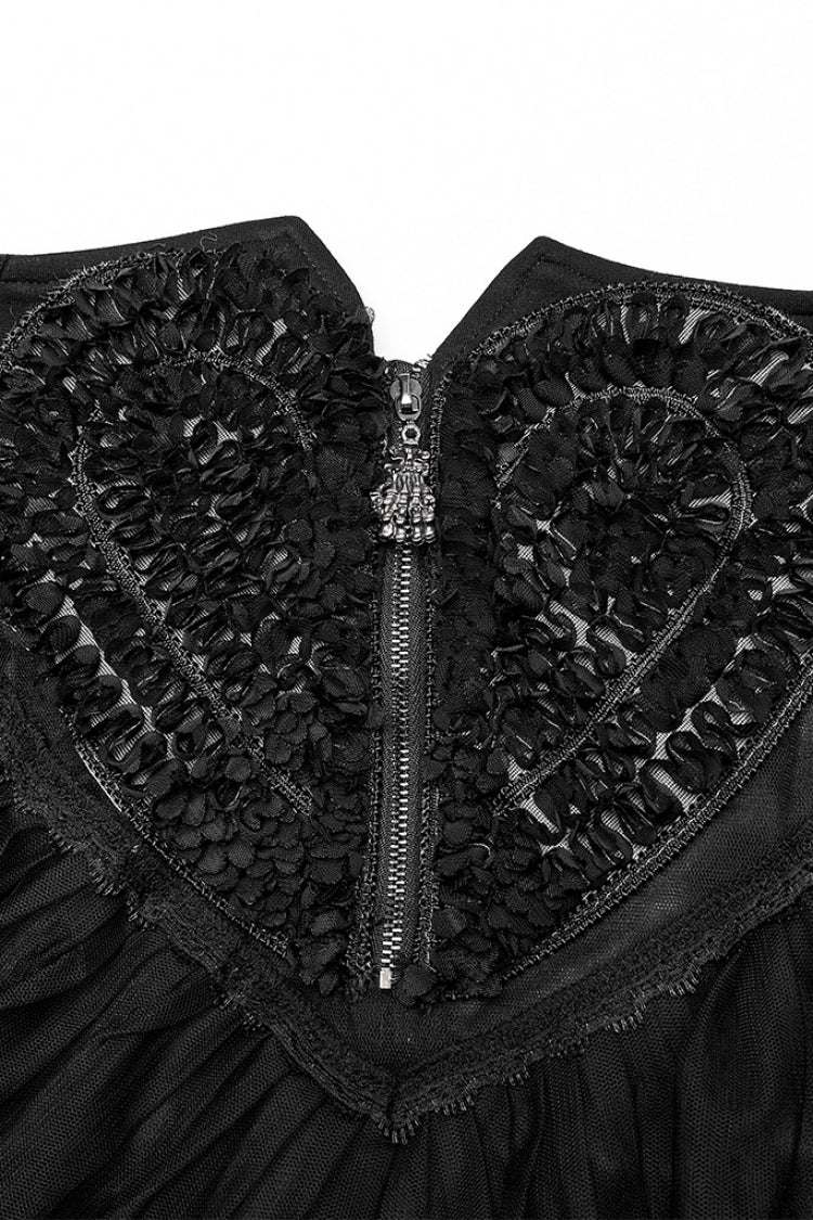 Lolita Skirt - Heart, 2 Colors, Zipper Detail, Women's Style, Embroidered - additional product view 13