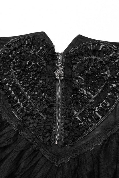 Lolita Skirt - Heart, 2 Colors, Zipper Detail, Women's Style, Embroidered - additional product view 13