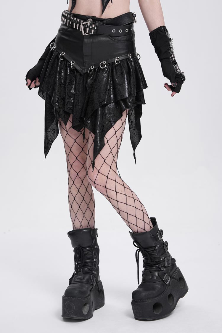 Lolita Skirt - High Waisted, Black, High Waist, Women's Style, Punk Style - additional product view 3
