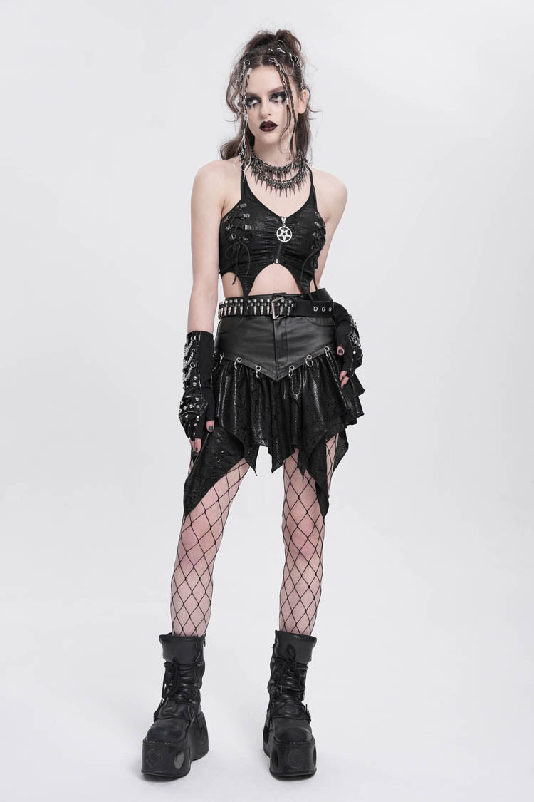 Lolita Skirt - High Waisted, Black, High Waist, Women's Style, Punk Style - additional product view 8