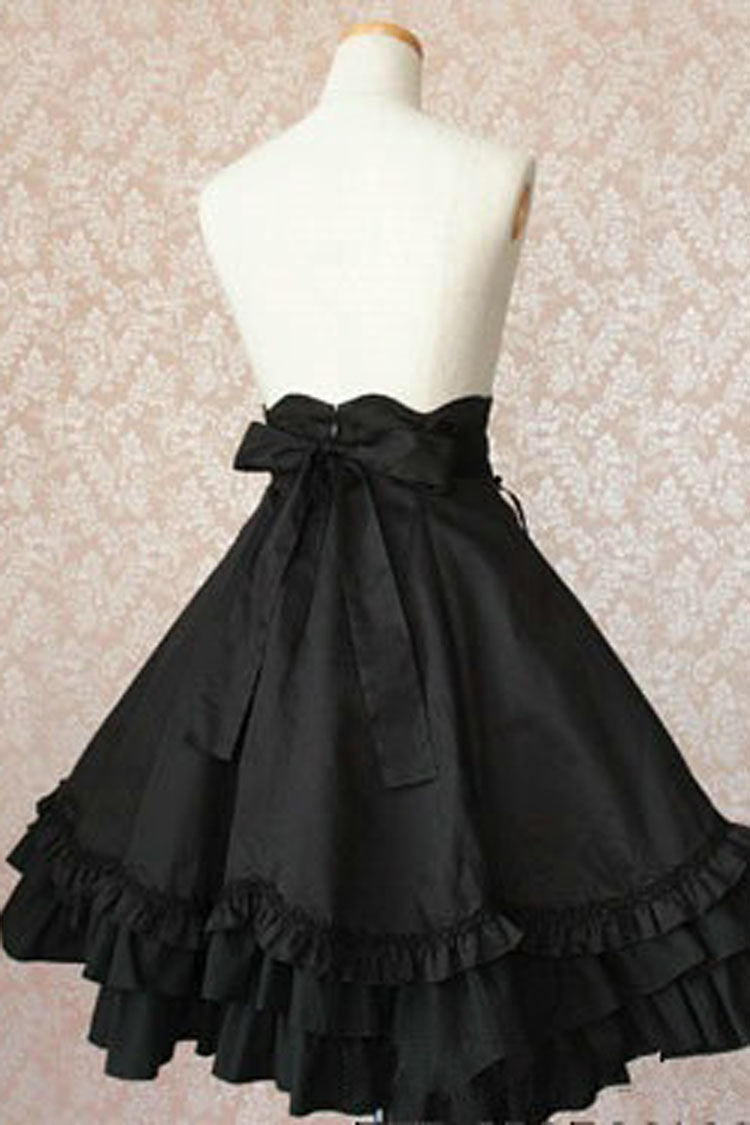 Lolita Skirt - High Waisted Double Breasted, Black, Double-Breasted, High Waist - additional product view 2