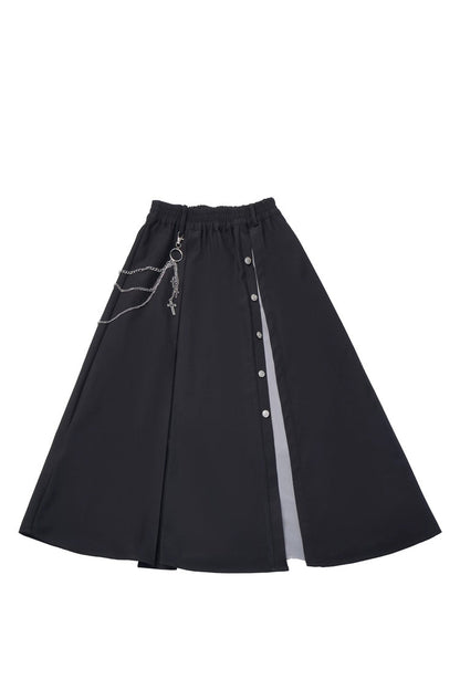 Lolita Skirt - Hymn Of The Cross, Black, Long Length, Short Length, Cross Detail - S Long Skirt / M Long Skirt / L Long Skirt option