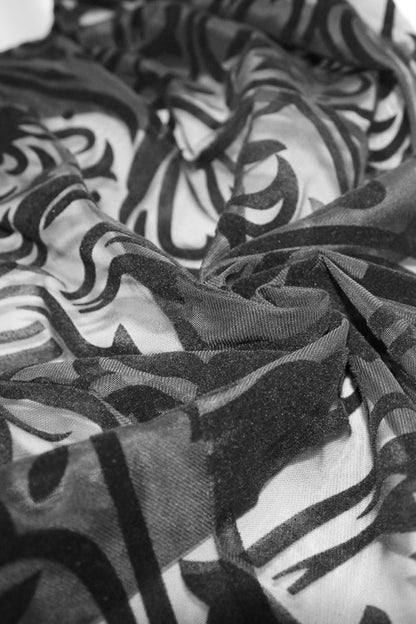 Lolita Skirt - Irregular Hem Court Flocking, Black, High-Low Hem, Fishtail Silhouette - additional product view 4