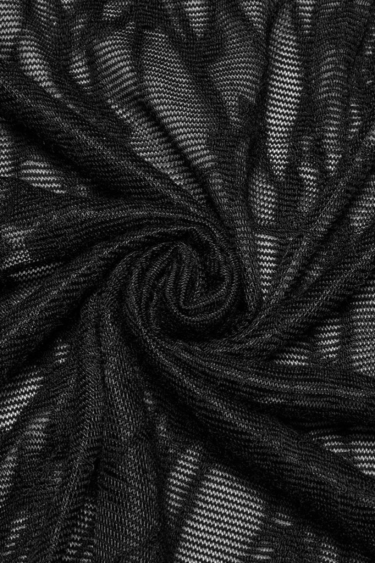 Lolita Skirt - Irregular Mesh Ruched, Black, Fishtail Silhouette, Women's Style - additional product view 7