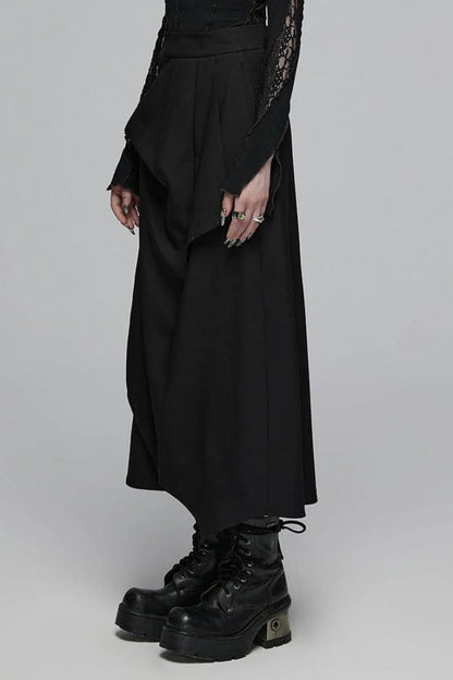Lolita Skirt - Irregular Ruched, Black, Women's Style, Gothic Style - additional product view 2