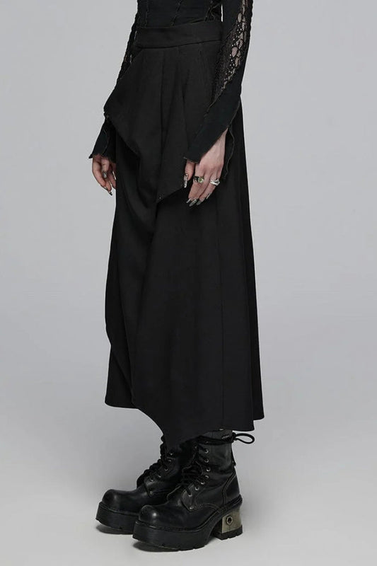 Lolita Skirt - Irregular Ruched, Black, Women's Style, Gothic Style - additional product view 2