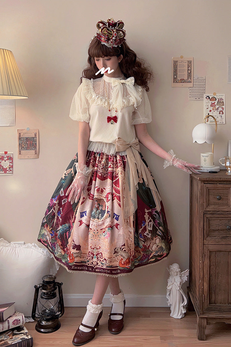 Lolita Skirt - Kaleidoscope Of Dreams, Red, Printed, Sweet Style - additional product view 2