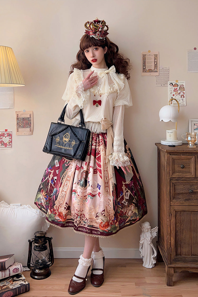 Lolita Skirt - Kaleidoscope Of Dreams, Red, Printed, Sweet Style - additional product view 5