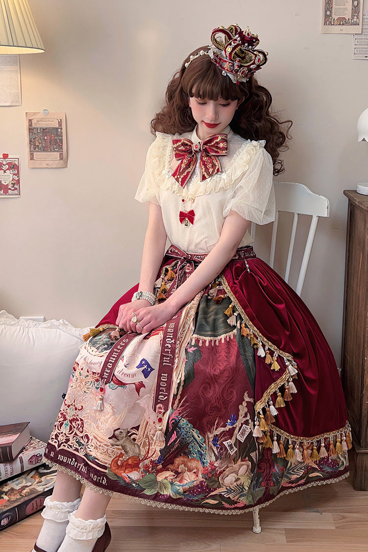 Lolita Skirt - Kaleidoscope Of Dreams, Red, Printed, Sweet Style - additional product view 7