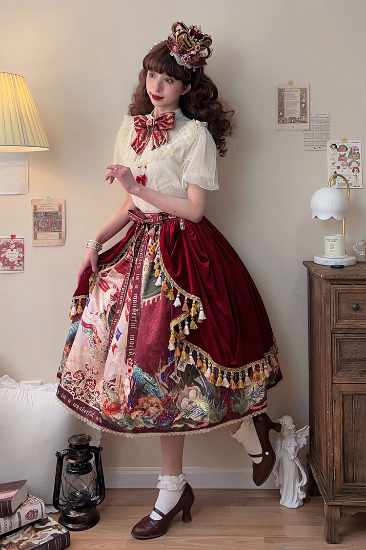Lolita Skirt - Kaleidoscope Of Dreams, Red, Printed, Sweet Style - additional product view 8