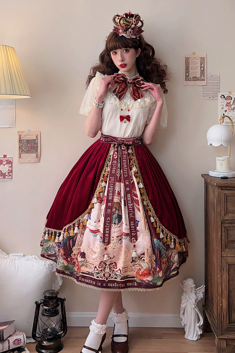Lolita Skirt - Kaleidoscope Of Dreams, Red, Printed, Sweet Style - additional product view 10