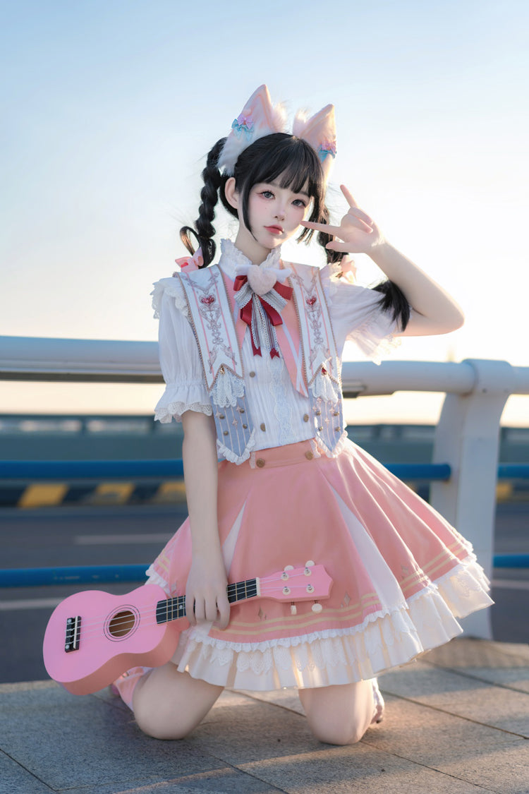 Lolita Skirt - Messenger Of Heaven, Pink, Sweet Style, Ruffled - additional product view 12