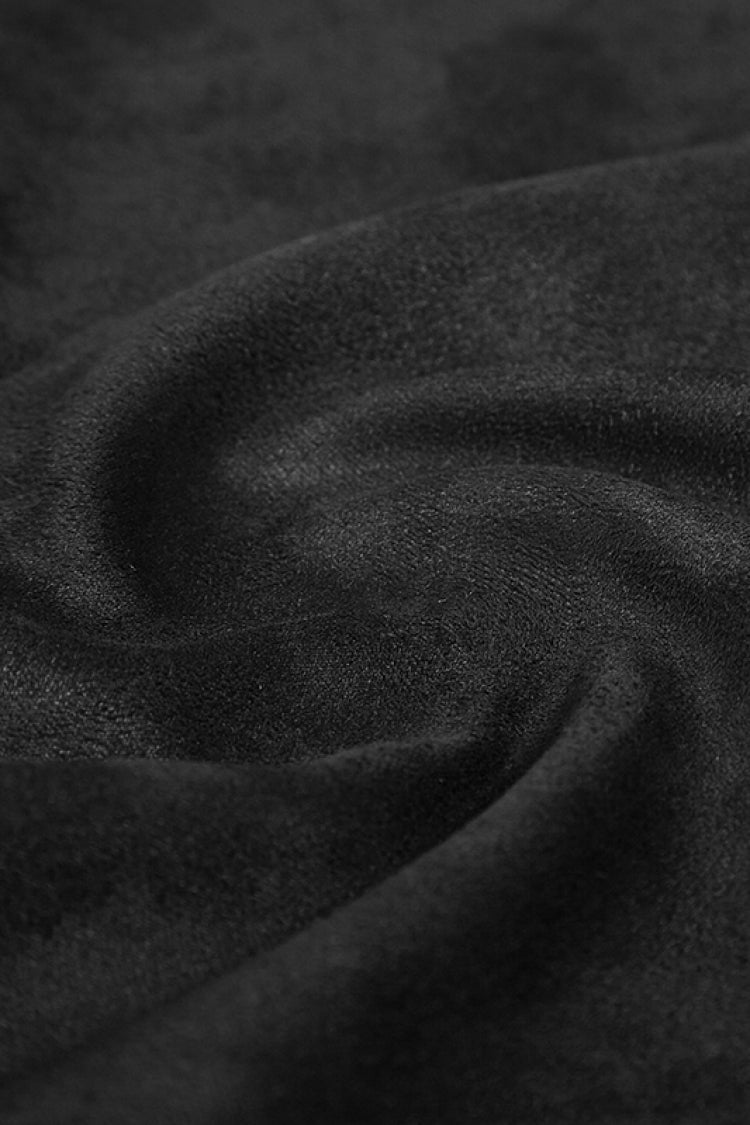 Lolita Skirt - Metal Buckle PU Leather, Black, Buckle Detail, Men's Style, Lace Trim - additional product view 5
