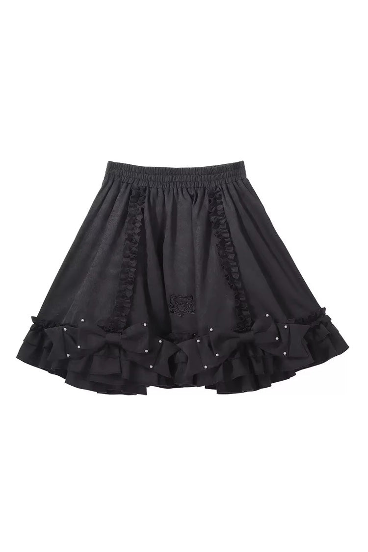 Lolita Skirt - Miss Black Cat, 2 Colors, Printed, Sweet Style, Ballet-Inspired Style - S Skirt(Only) / M Skirt(Only) / L Skirt(Only) option