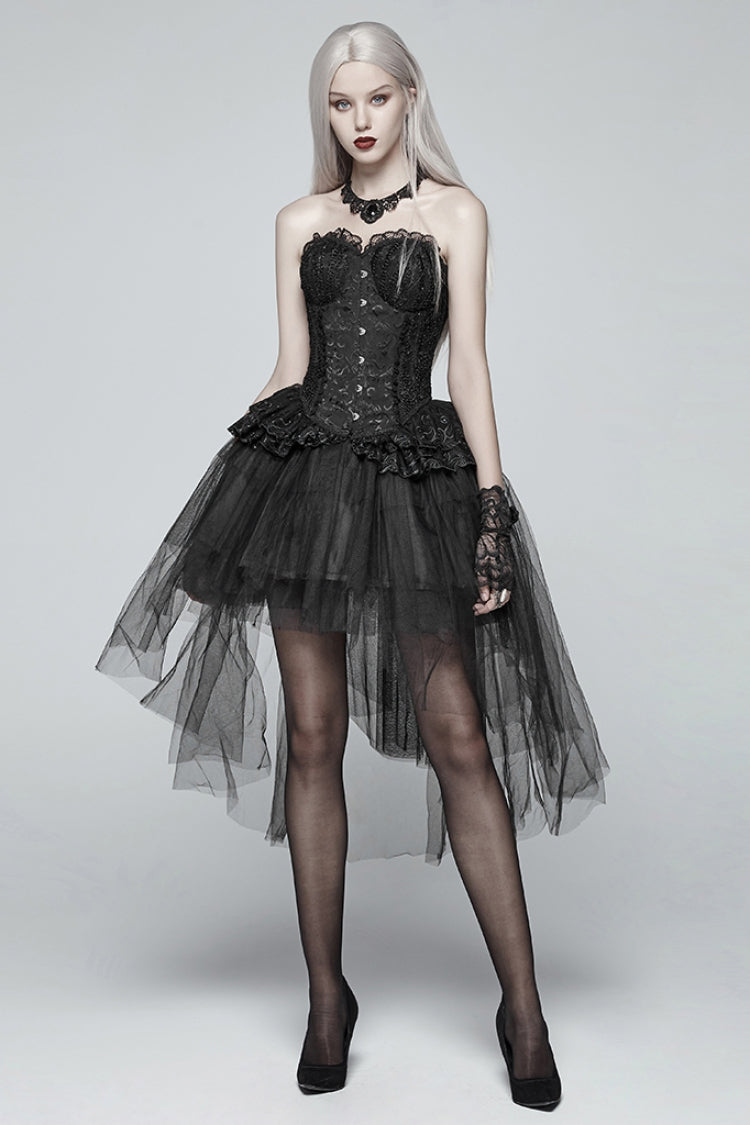 Lolita Skirt - Multi-layer, Black, Women's Style, Gothic Style, Lace Trim - additional product view 4