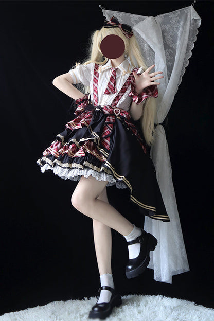 Lolita Skirt - Multi-layer Print, 3 Colors, Printed, Sweet Style, Bow Detail - additional product view 9