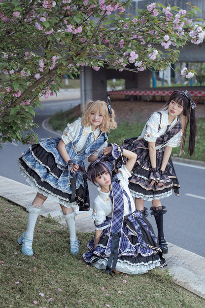 Lolita Skirt - Multi-layer Print, 3 Colors, Printed, Sweet Style, Bow Detail - additional product view 12