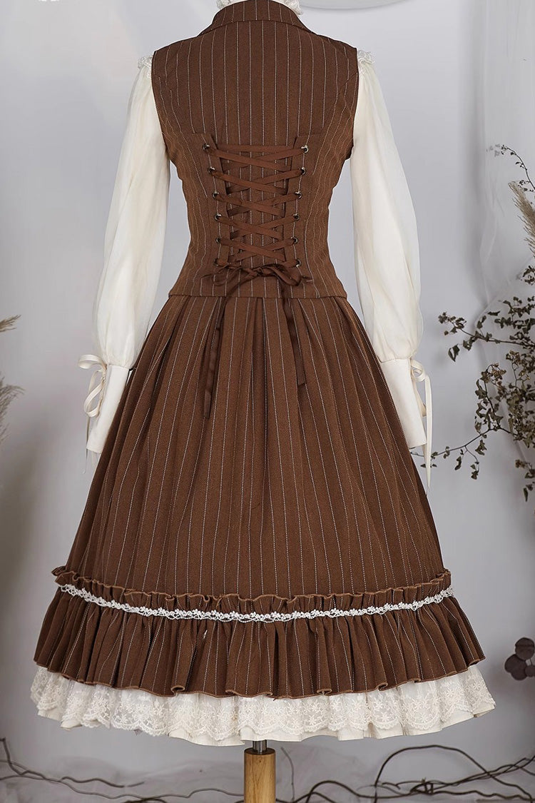 Lolita Skirt - Multi-layer Striped Print, 3 Colors, Striped, High Waist, Ruffled - additional product view 18