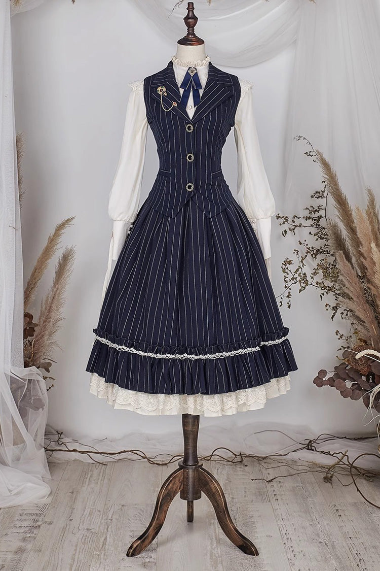Lolita Skirt - Multi-layer Striped Print, 3 Colors, Striped, High Waist, Ruffled - additional product view 19