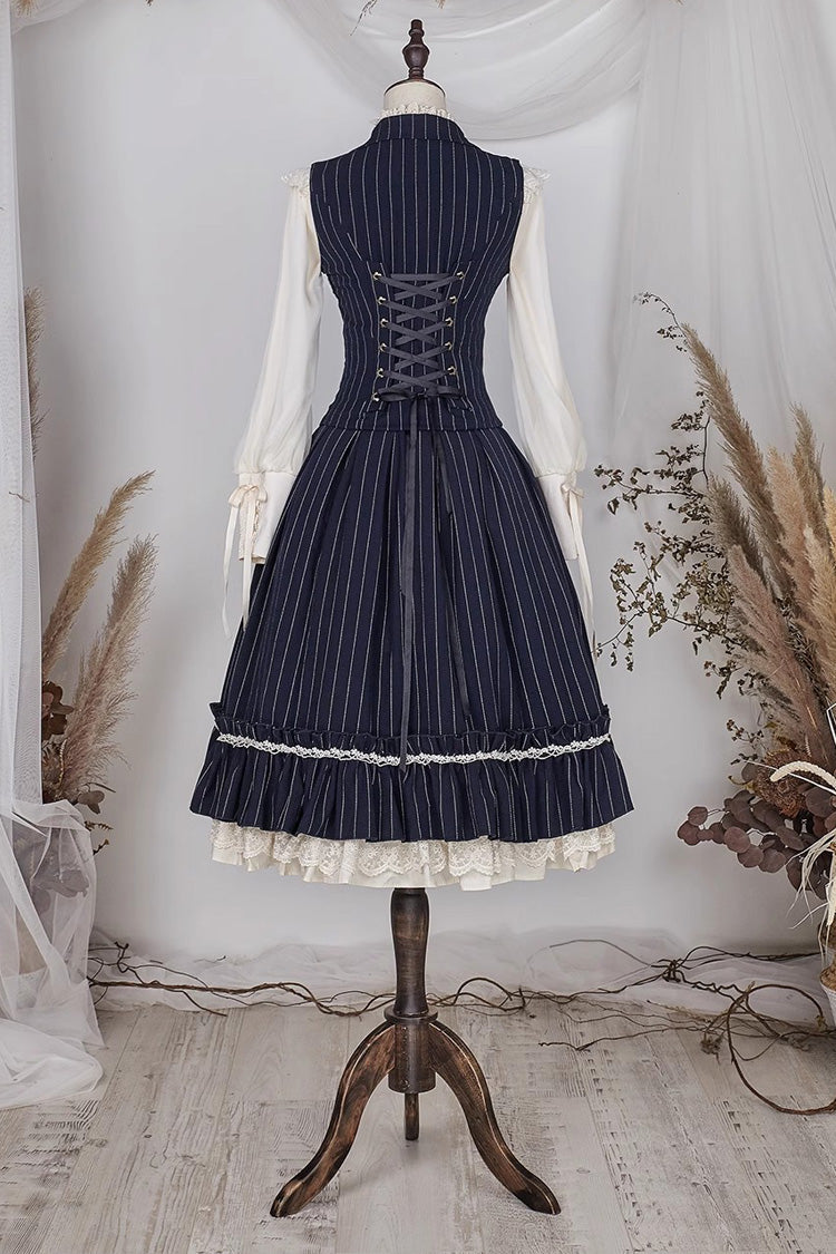 Lolita Skirt - Multi-layer Striped Print, 3 Colors, Striped, High Waist, Ruffled - additional product view 20