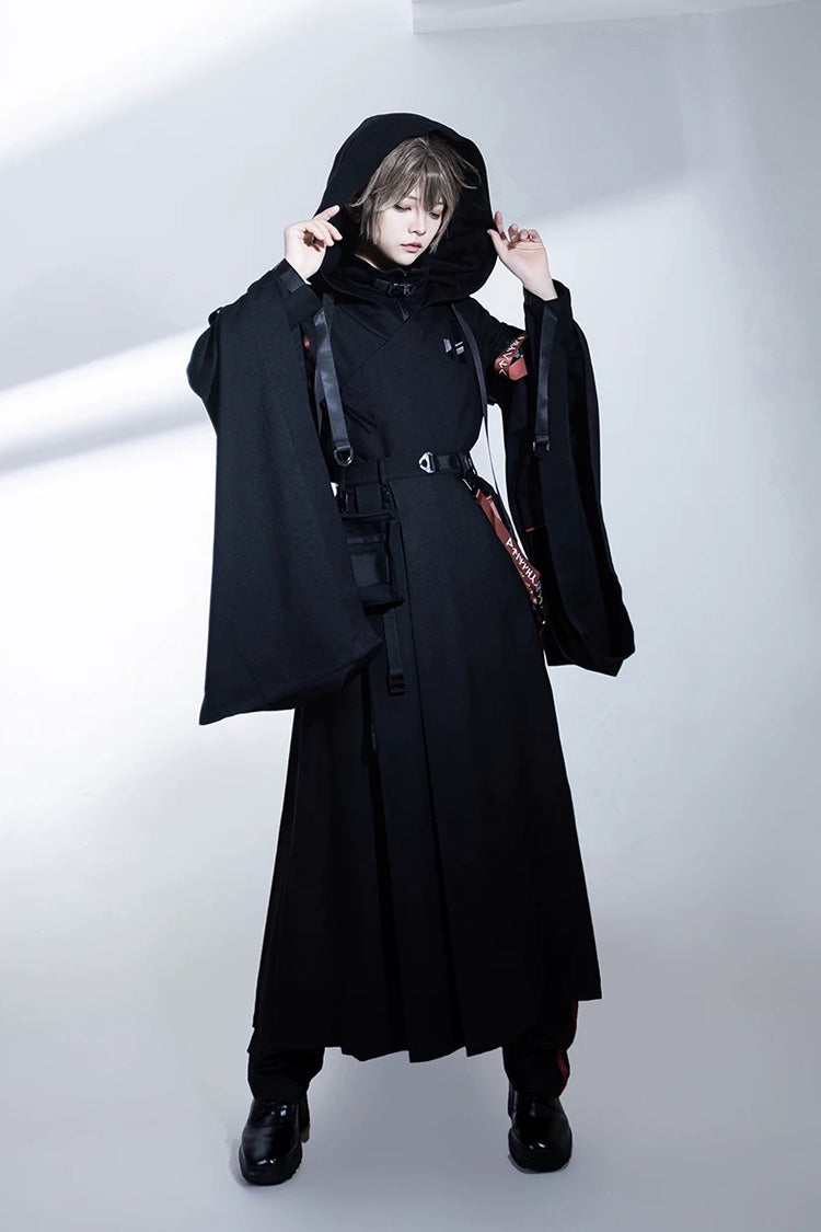 Lolita Skirt - Nameless Blade, Black, Stand Collar, Long Sleeves, Gothic Style - additional product view 2