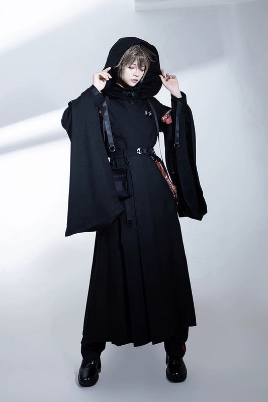 Lolita Skirt - Nameless Blade, Black, Stand Collar, Long Sleeves, Gothic Style - additional product view 2