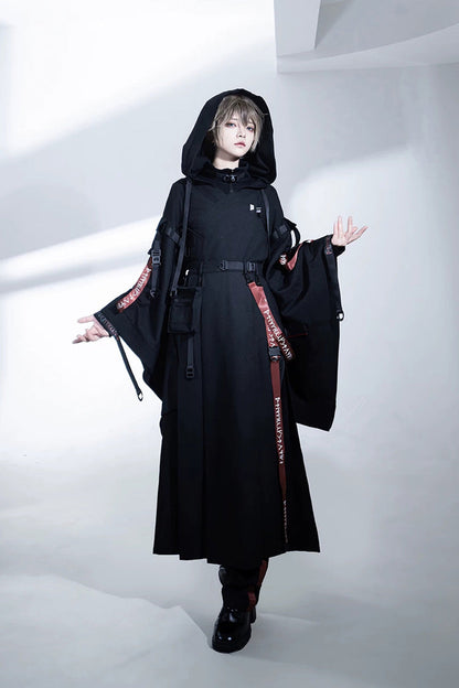 Lolita Skirt - Nameless Blade, Black, Stand Collar, Long Sleeves, Gothic Style - additional product view 3