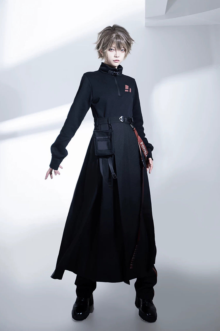 Lolita Skirt - Nameless Blade, Black, Stand Collar, Long Sleeves, Gothic Style - additional product view 6