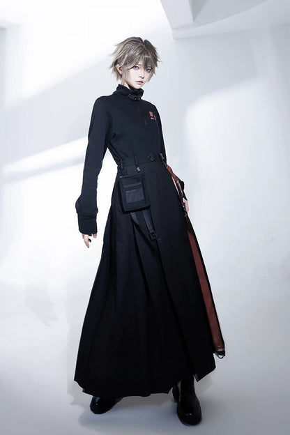 Lolita Skirt - Nameless Blade, Black, Stand Collar, Long Sleeves, Gothic Style - additional product view 10