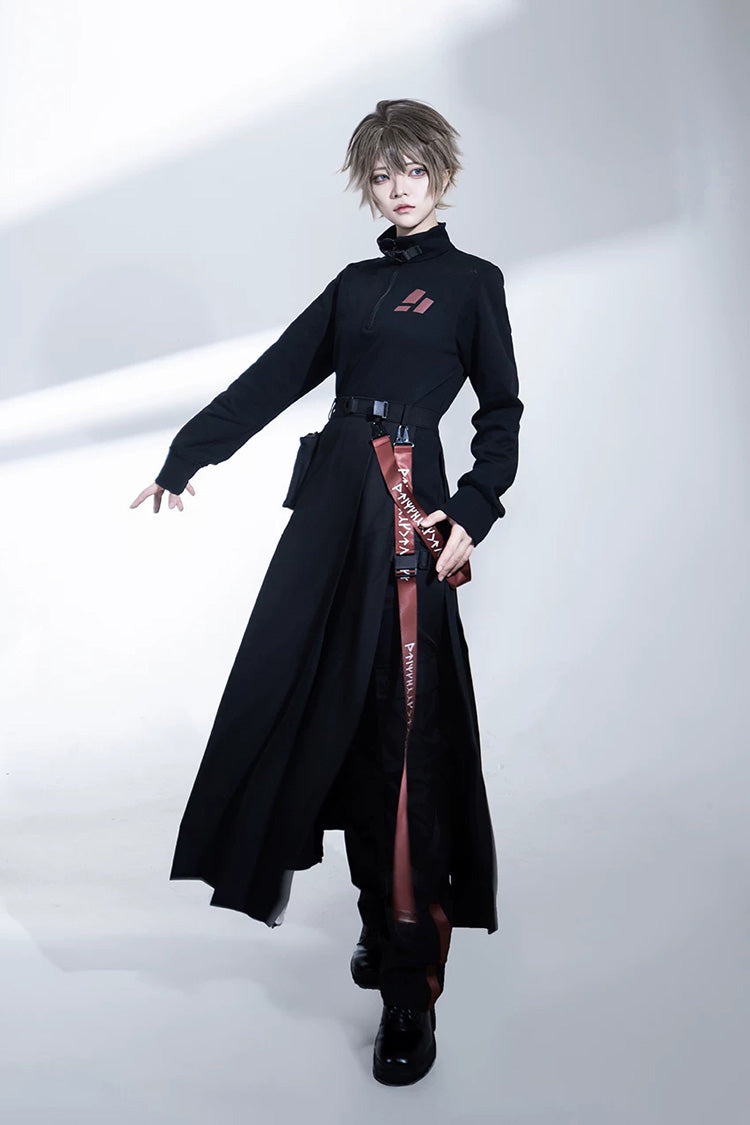 Lolita Skirt - Nameless Blade, Black, Stand Collar, Long Sleeves, Gothic Style - additional product view 14
