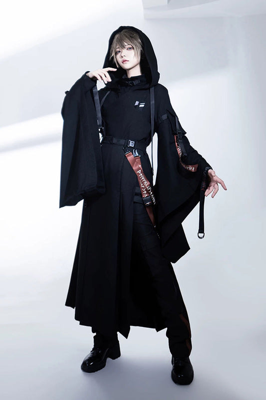 Lolita Skirt - Nameless Blade, Black, Stand Collar, Long Sleeves, Gothic Style - main product image