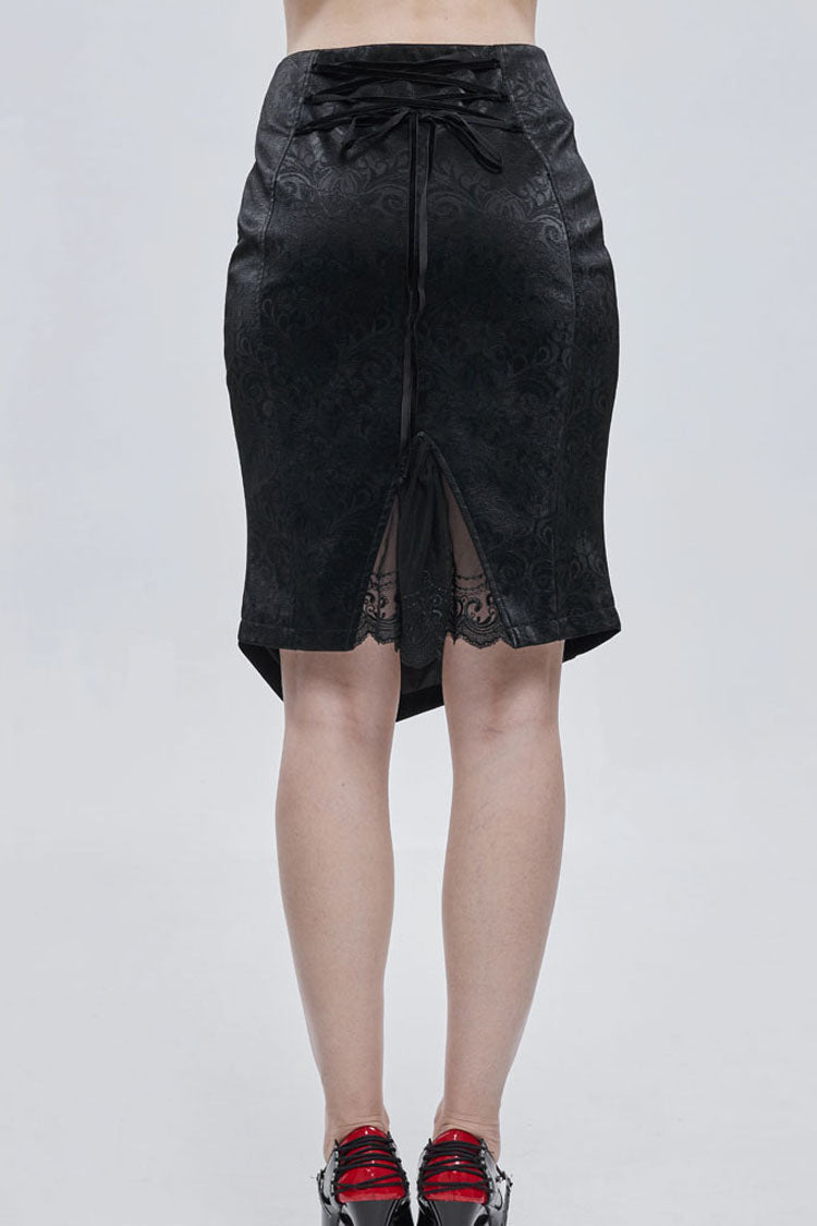 Lolita Skirt - Pattern Leather Button, Black, Zipper Detail, Buckle Detail, Women's Style - additional product view 2