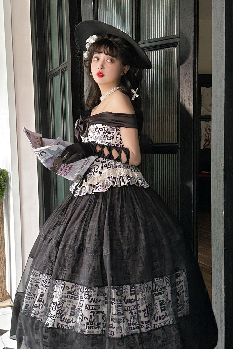 Lolita Skirt - Pin-up Girl, Black, Bow Detail, Lace Trim, Ruffled - additional product view 7
