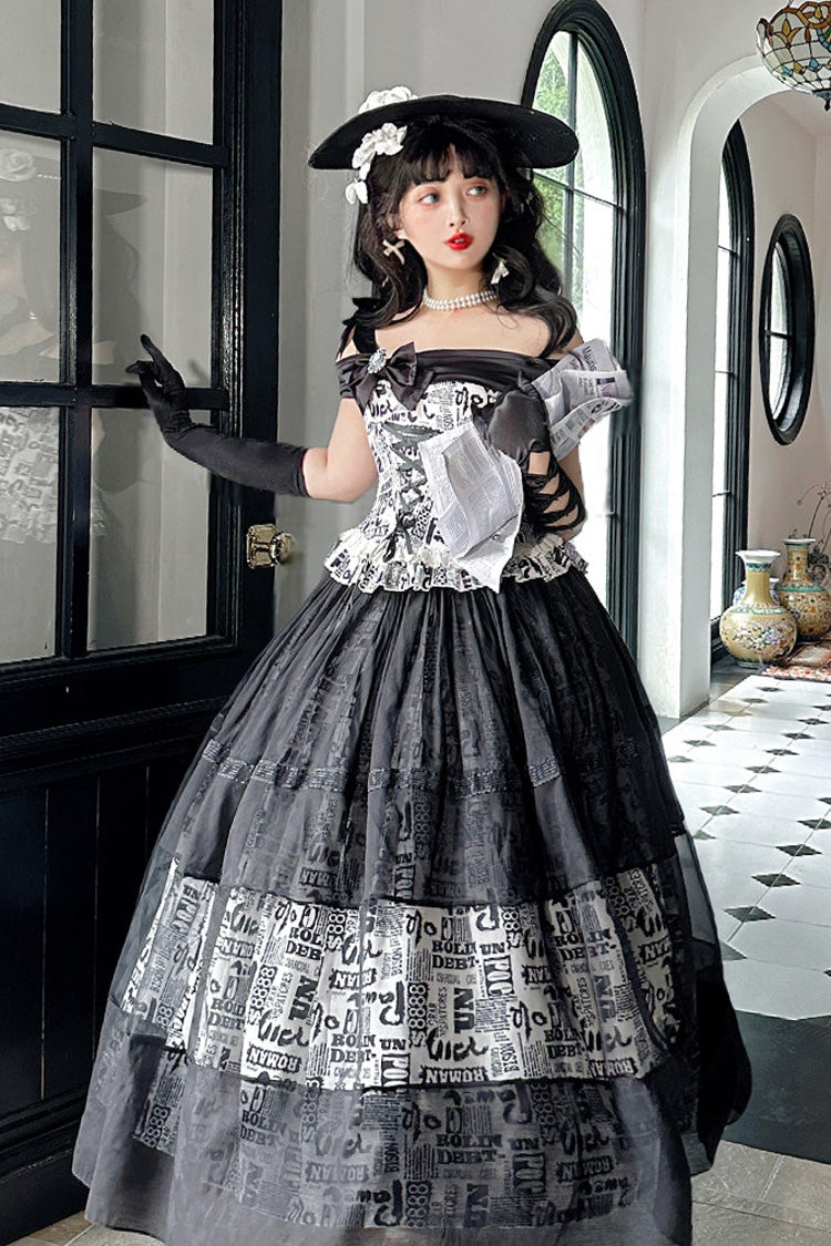 Lolita Skirt - Pin-up Girl, Black, Bow Detail, Lace Trim, Ruffled - additional product view 8