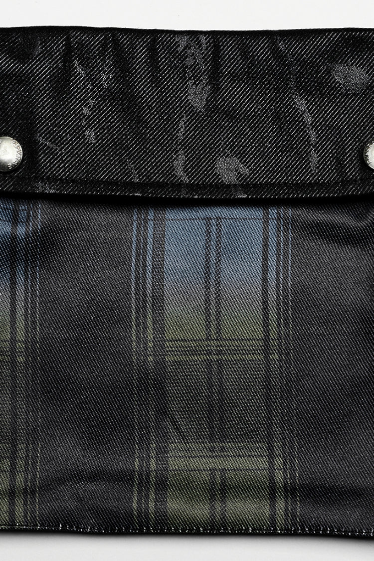 Lolita Skirt - Plaid Print Gradient Stitching, 2 Colors, Plaid, Men's Style, Adjustable - additional product view 5