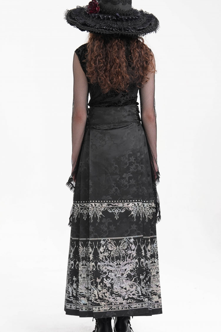 Lolita Skirt - Print, Black, Long Length, Women's Style, Gothic Style - additional product view 6