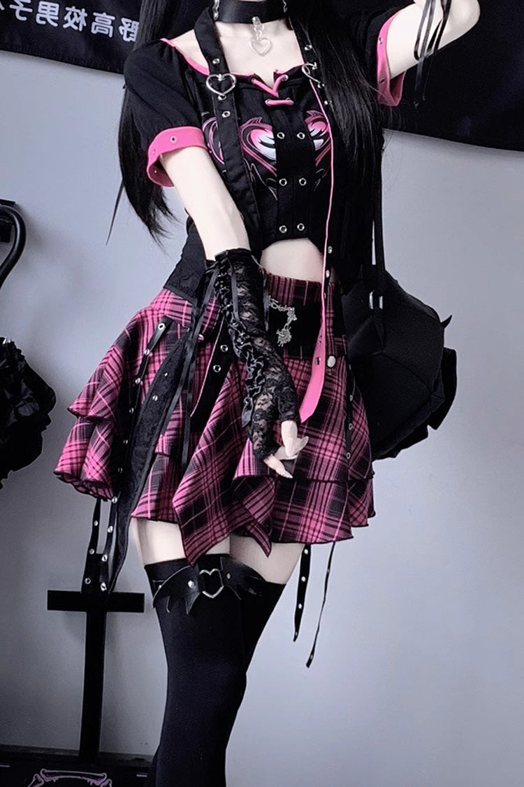 Lolita Skirt - Print Irregular, Purple, Printed, Punk Style - Lolita Coordinate Bottom - additional product view 4