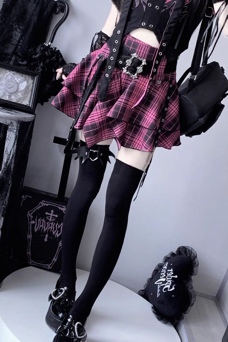 Lolita Skirt - Print Irregular, Purple, Printed, Punk Style - Lolita Coordinate Bottom - additional product view 5