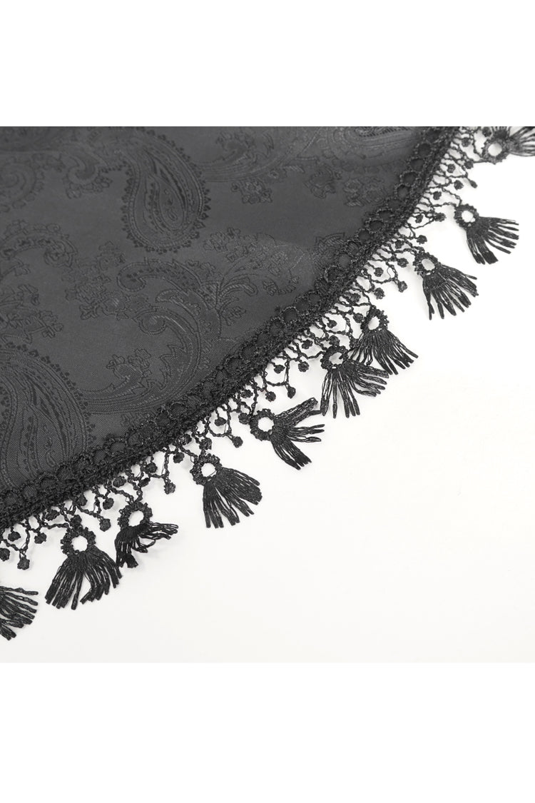 Lolita Skirt - Ruffle Lace Drawstring, Black, Women's Style, Gothic Style, Lace Trim - additional product view 9