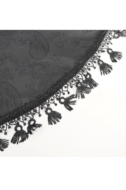 Lolita Skirt - Ruffle Lace Drawstring, Black, Women's Style, Gothic Style, Lace Trim - additional product view 9