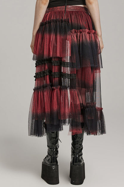 Lolita Skirt - Ruffle Mesh Buckle Overskirt, 3 Colors, Buckle Detail, Women's Style - additional product view 11