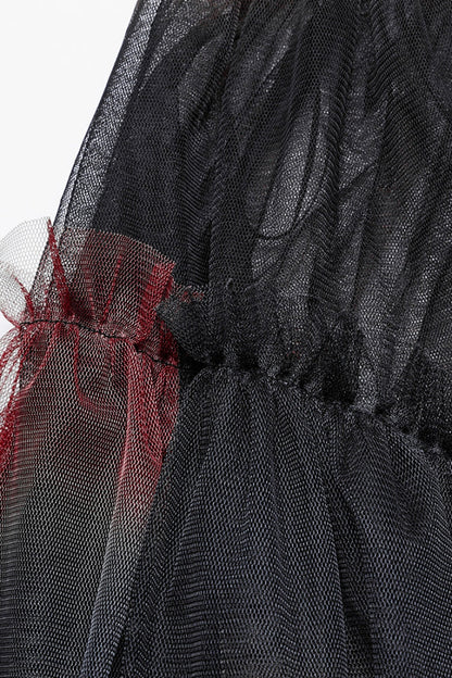 Lolita Skirt - Ruffle Mesh Buckle Overskirt, 3 Colors, Buckle Detail, Women's Style - additional product view 13