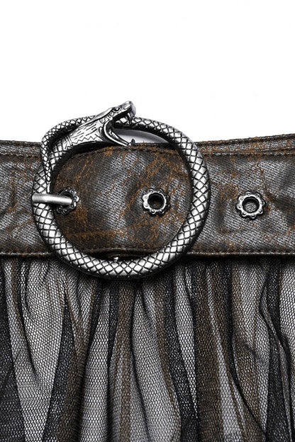 Lolita Skirt - Ruffle Mesh Buckle Overskirt, 3 Colors, Buckle Detail, Women's Style - additional product view 21