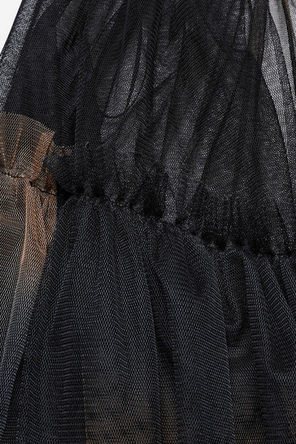 Lolita Skirt - Ruffle Mesh Buckle Overskirt, 3 Colors, Buckle Detail, Women's Style - additional product view 22