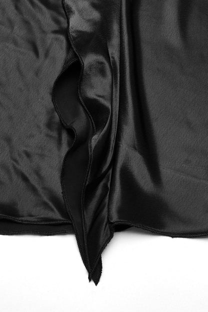 Lolita Skirt - Ruffle Slim Asymmetric, Black, Women's Style, Ruffled, Gothic Style - additional product view 7