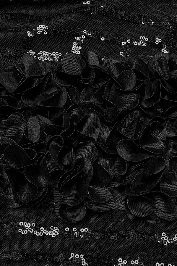 Lolita Skirt - Sequin Feather, Black, Women's Style, Gothic Style - additional product view 7