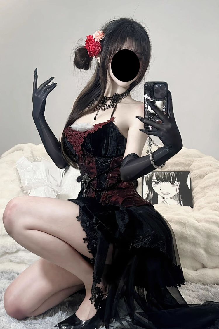 Lolita Skirt - Sexy Hot Girl Triple-layered, Black, Gothic Style, Ruffled - additional product view 4